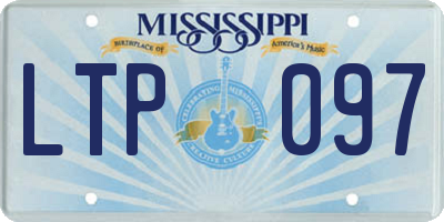 MS license plate LTP097