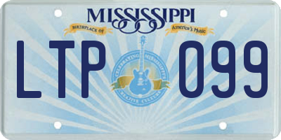 MS license plate LTP099