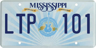 MS license plate LTP101