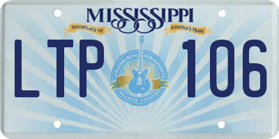 MS license plate LTP106