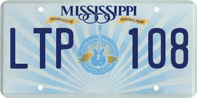 MS license plate LTP108