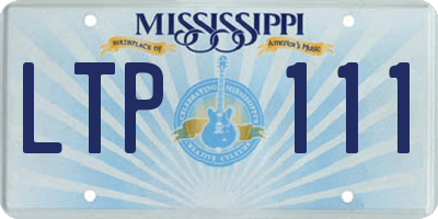 MS license plate LTP111