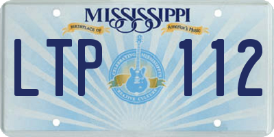 MS license plate LTP112