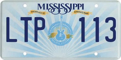 MS license plate LTP113