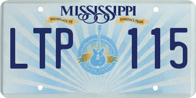 MS license plate LTP115