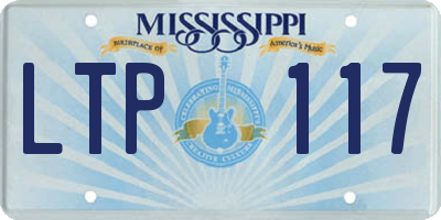 MS license plate LTP117