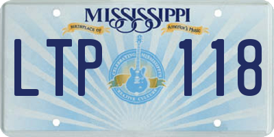 MS license plate LTP118