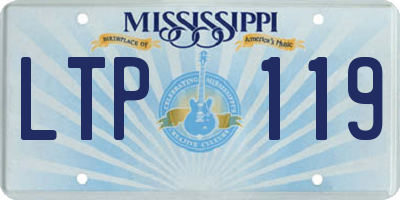 MS license plate LTP119