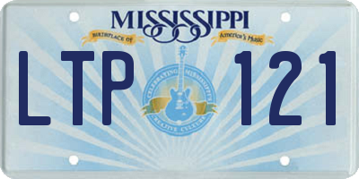 MS license plate LTP121