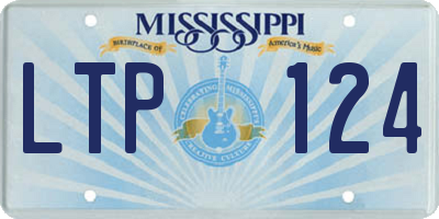 MS license plate LTP124