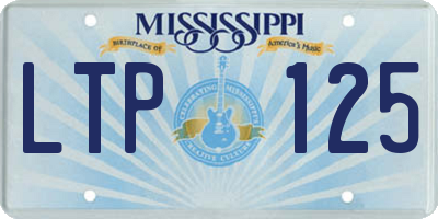 MS license plate LTP125