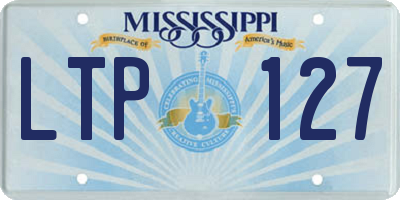 MS license plate LTP127