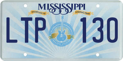 MS license plate LTP130