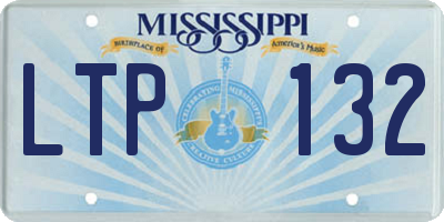 MS license plate LTP132