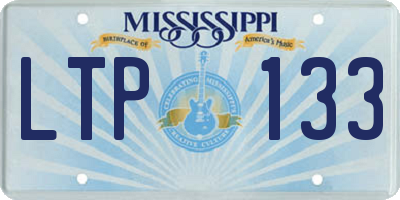 MS license plate LTP133