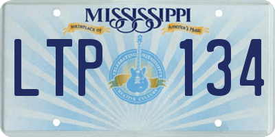 MS license plate LTP134