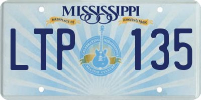 MS license plate LTP135
