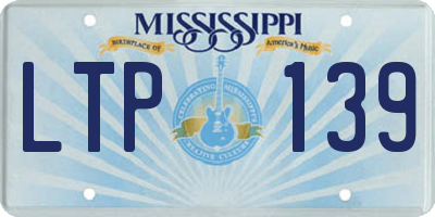 MS license plate LTP139