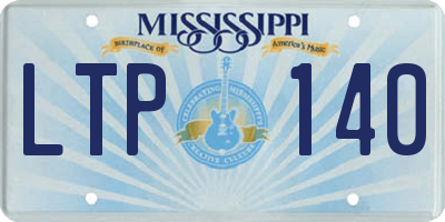 MS license plate LTP140