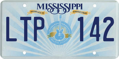 MS license plate LTP142