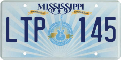 MS license plate LTP145