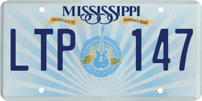 MS license plate LTP147