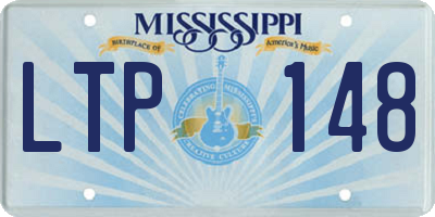 MS license plate LTP148