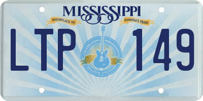 MS license plate LTP149
