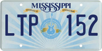 MS license plate LTP152