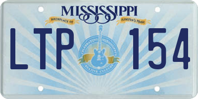 MS license plate LTP154