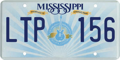 MS license plate LTP156