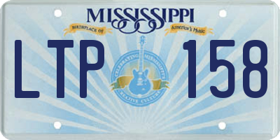 MS license plate LTP158