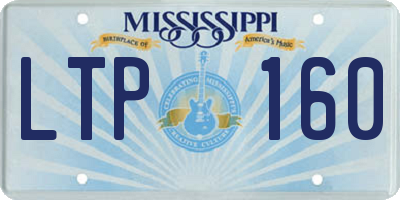 MS license plate LTP160