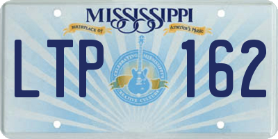 MS license plate LTP162