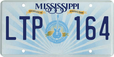 MS license plate LTP164