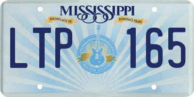 MS license plate LTP165