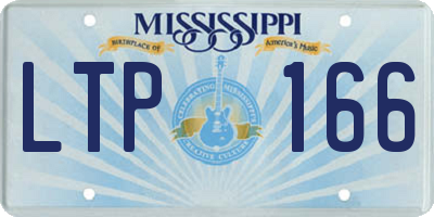 MS license plate LTP166