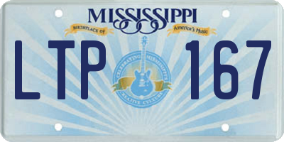 MS license plate LTP167