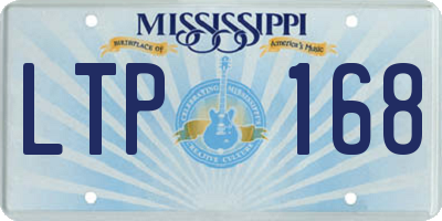 MS license plate LTP168