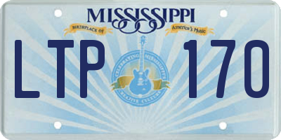 MS license plate LTP170