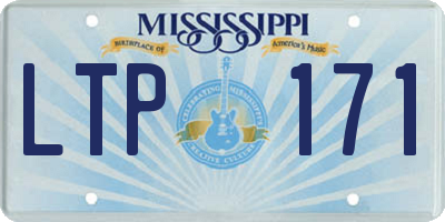 MS license plate LTP171