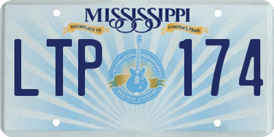 MS license plate LTP174