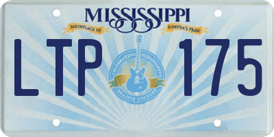 MS license plate LTP175