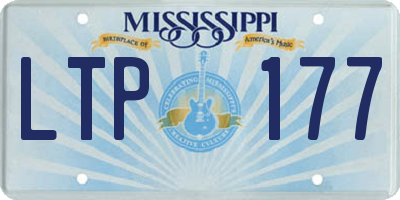 MS license plate LTP177