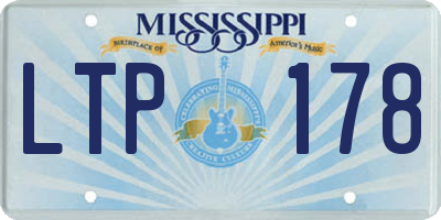MS license plate LTP178