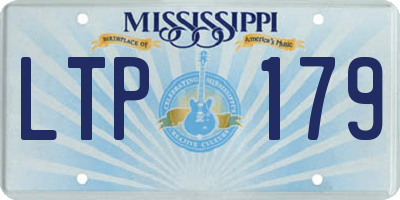 MS license plate LTP179
