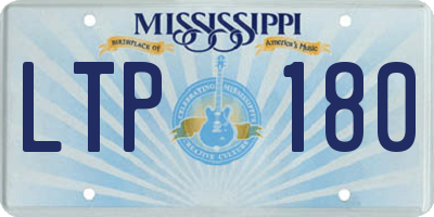 MS license plate LTP180