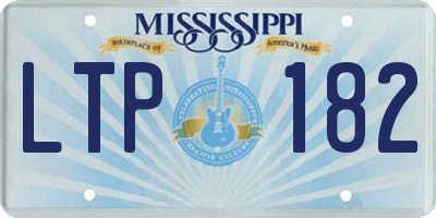 MS license plate LTP182