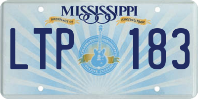 MS license plate LTP183