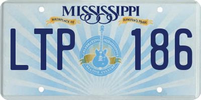 MS license plate LTP186